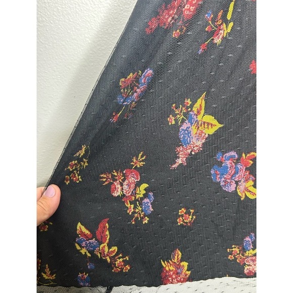 ModCloth Delightful Sight Black Floral Fit and‎ Flare Dress Small - Picture 4 of 8